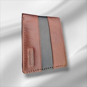 Brown and Gray Leather Wallet